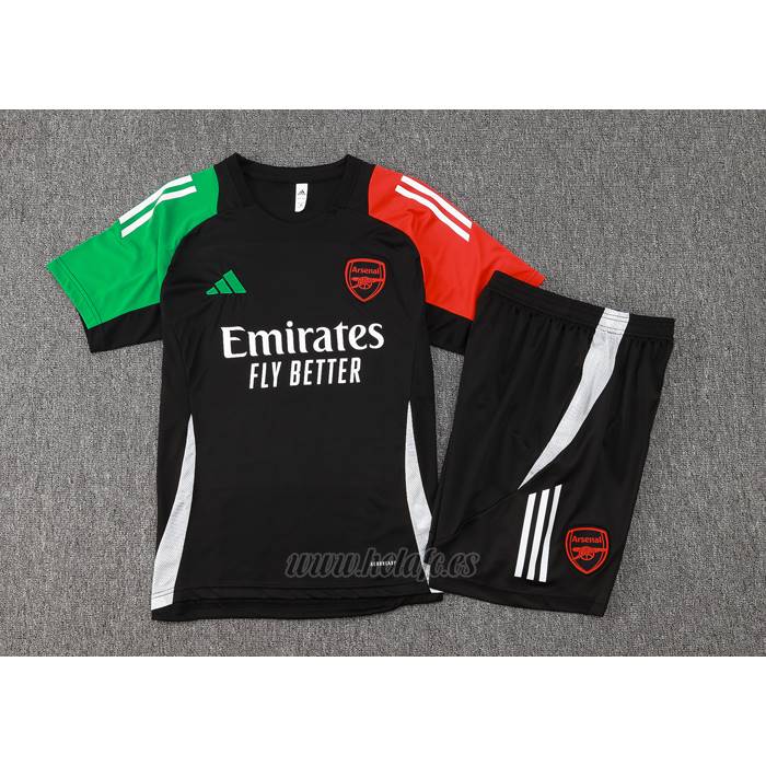 Chandal del Arsenal Manga Corta 2024-2025 Negro - Pantalon Corto